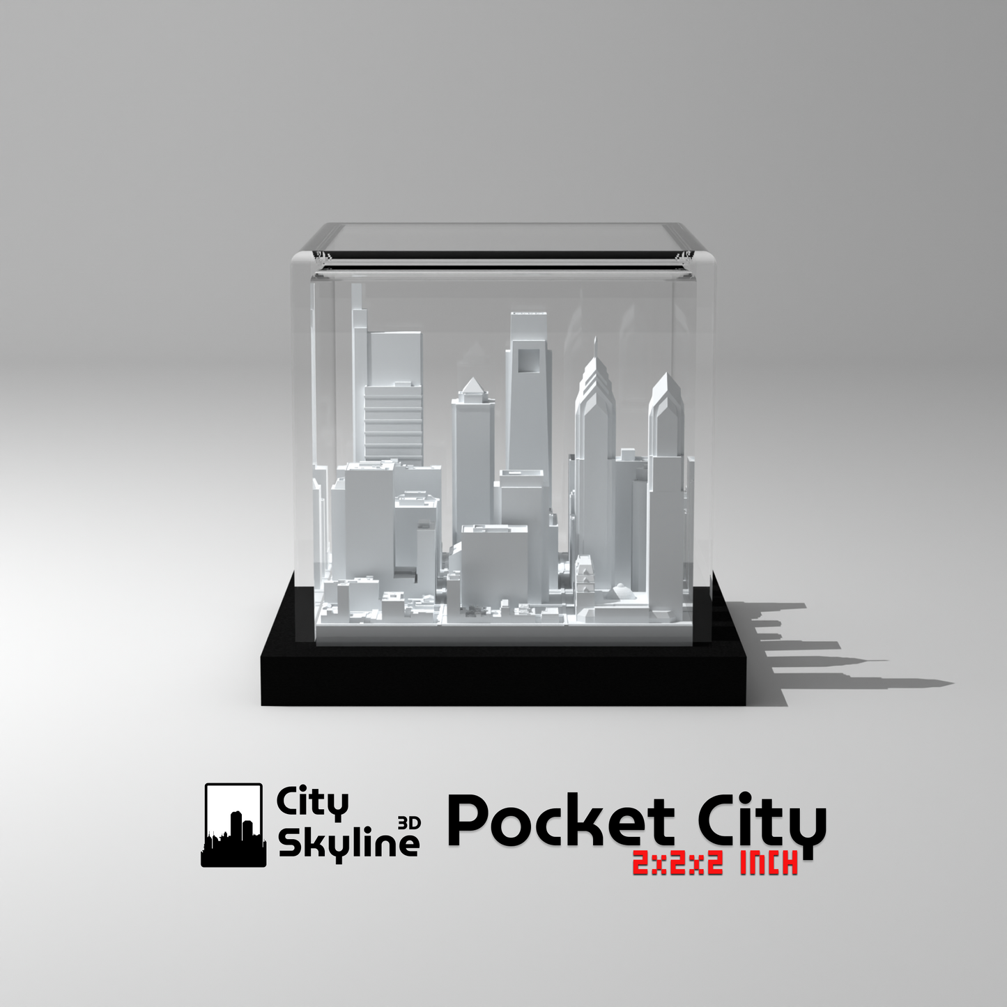 Philadelphia Skyscrapers Acrylic Cube