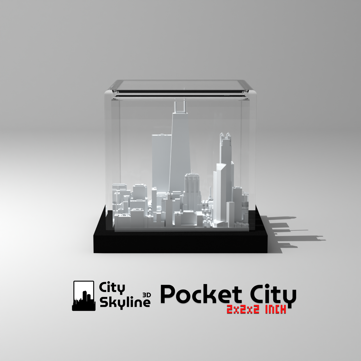 Chicago John Hancock Center Skyscrapers Acrylic Cube