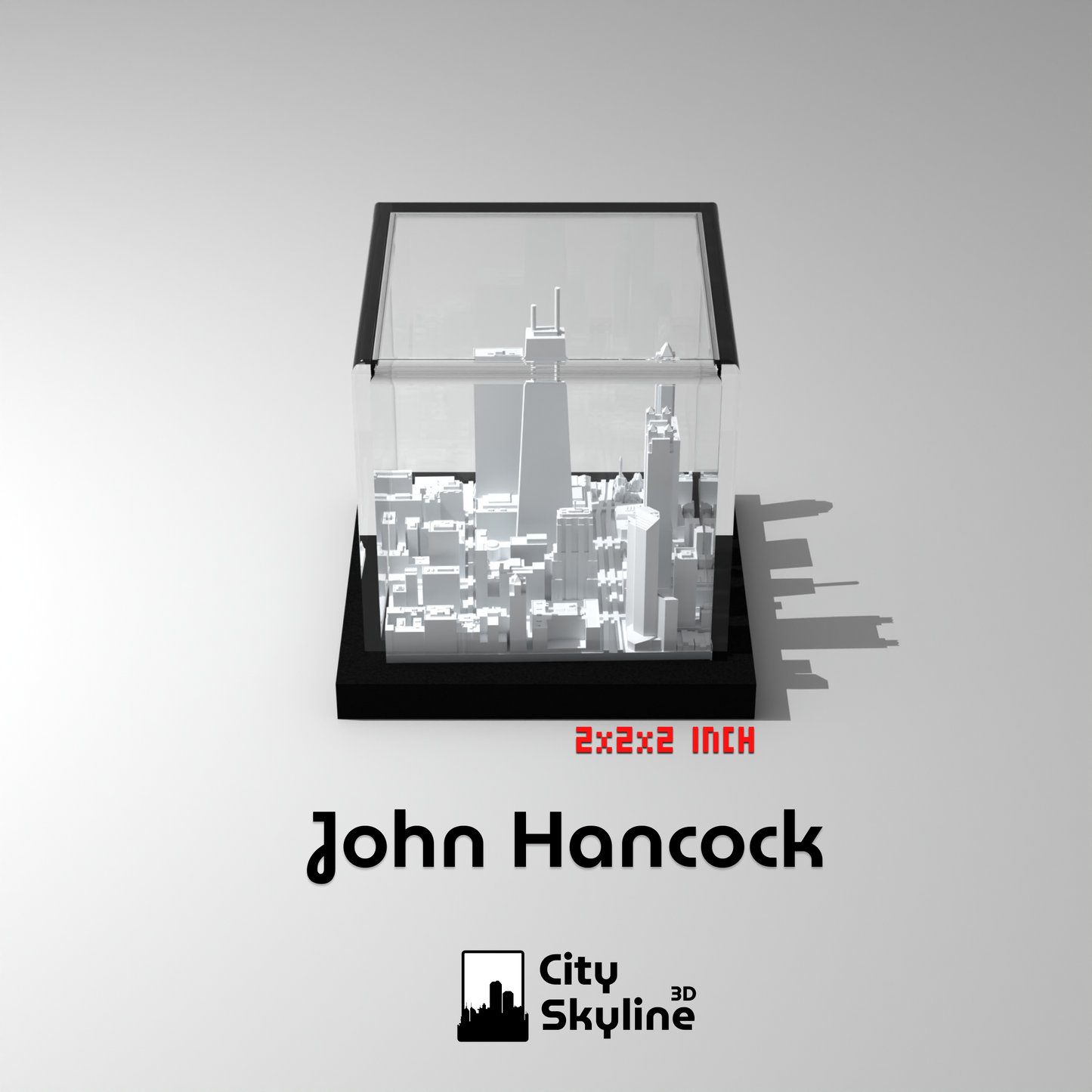 Chicago John Hancock Center Skyscrapers Acrylic Cube